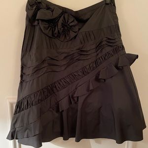 Couture style Black skirt with fullness